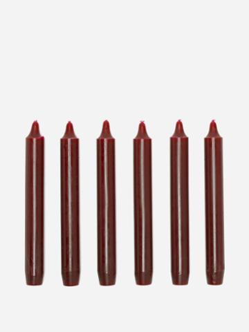 Trudon - Set Of Six Madeleine Tapered Candles - Burgundy