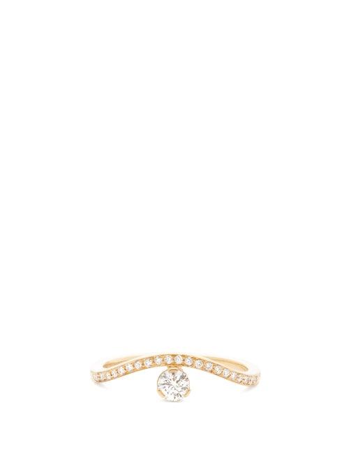 Matchesfashion.com Sophie Bille Brahe - Grace Diamant Diamond & 18kt Gold Solitaire Ring - Womens - Gold