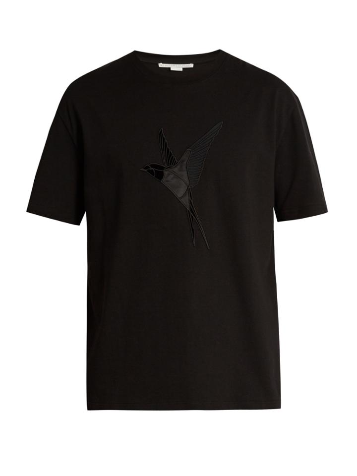 Stella Mccartney Swallow-appliqu Cotton-jersey T-shirt