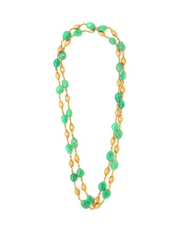 Brigid Blanco Chrysoprase & 20kt Gold Necklace