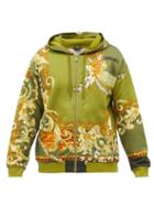 Mens Rtw Versace - Medusa Renaissance-print Cotton Hooded Sweatshirt - Mens - Green