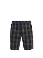 Oliver Spencer Mid-rise Cotton-seersucker Checked Shorts