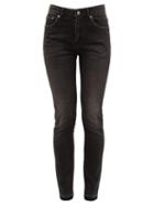 Matchesfashion.com Saint Laurent - Distressed Cotton Blend Skinny Jeans - Womens - Black