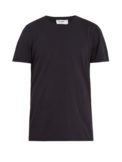 Matchesfashion.com Frame - Crew Neck Cotton Jersey T Shirt - Mens - Navy