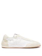 Matchesfashion.com Loewe - Logo Nylon, Suede And Leather Low Top Trainers - Mens - White