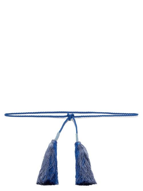 Matchesfashion.com Zeus + Dione - Trikioni Tasselled Rope Belt - Womens - Blue