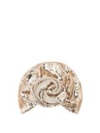 Matchesfashion.com Julia Clancey - Sequin Embellished Silk Turban Hat - Womens - Grey