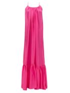 Matchesfashion.com Kalita - Brigitte Habotai Silk Maxi Dress - Womens - Pink