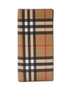 Matchesfashion.com Burberry - Vintage Check Leather Wallet - Mens - Brown