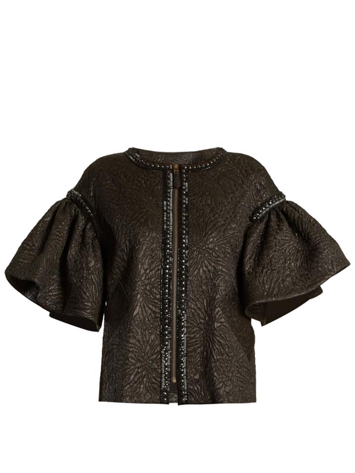 Andrew Gn Bell-sleeved Embellished Cloqu Jacket
