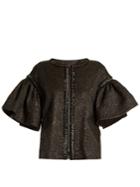 Andrew Gn Bell-sleeved Embellished Cloqu Jacket