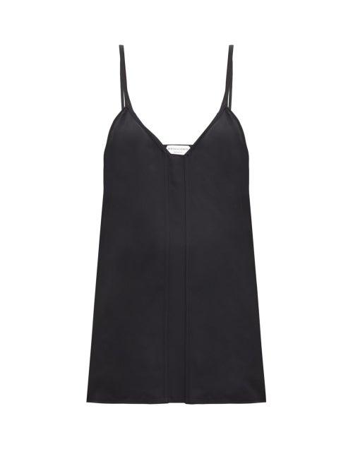 Matchesfashion.com Bottega Veneta - V-neck Crepe Cami Top - Womens - Black