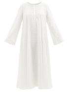 Merlette - Vlieland Broderie-anglaise Cotton Midi Dress - Womens - White