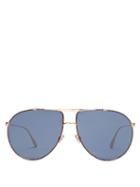 Matchesfashion.com Dior Eyewear - Diormonsieur1 Aviator Metal Sunglasses - Womens - Gold