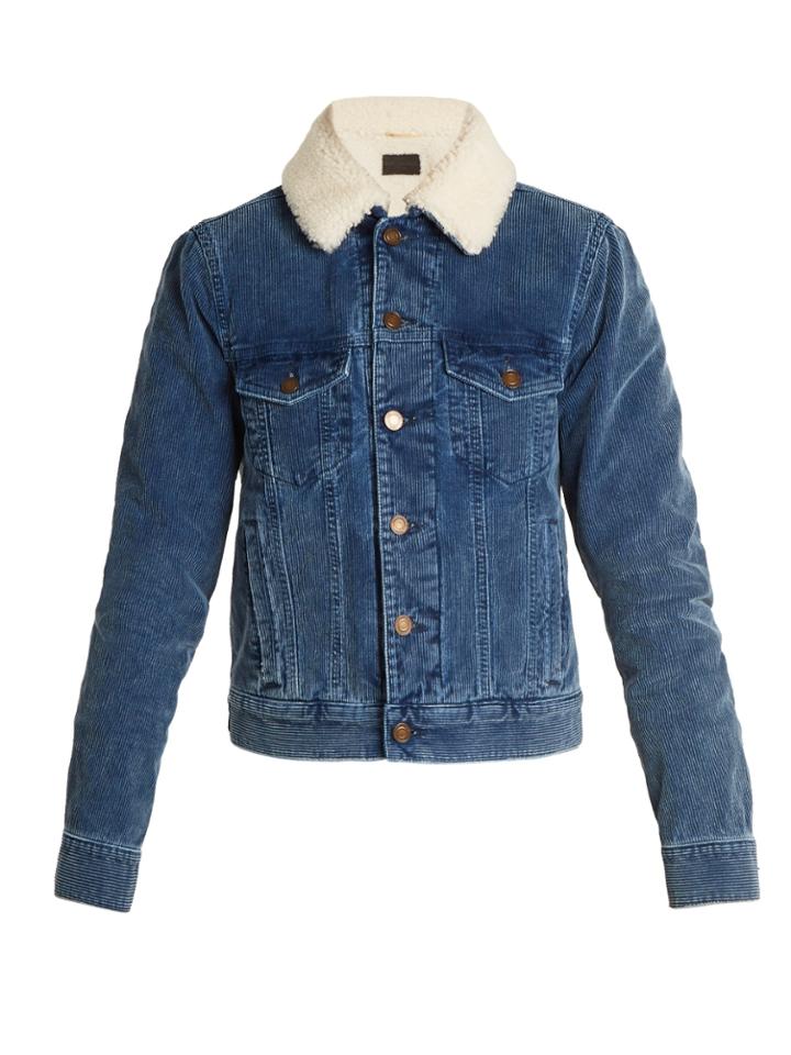 Saint Laurent Shearling-lined Cotton-corduroy Jacket