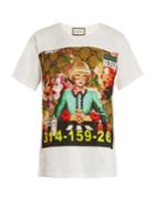 Gucci News Presenter-print Cotton T-shirt