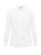 Matchesfashion.com Officine Gnrale - Js Patch-pocket Cotton-blend Poplin Shirt - Mens - White