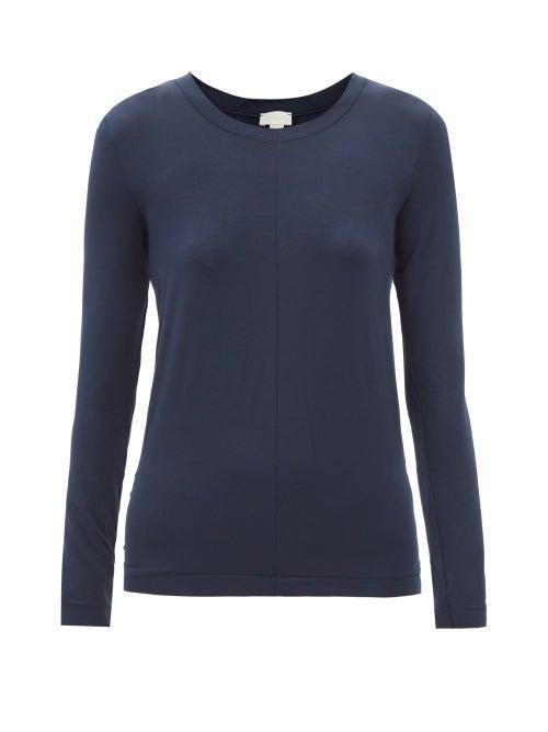 Hanro - Modal-blend Pyjama Top - Womens - Dark Navy