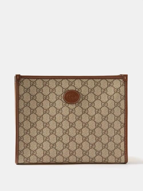 Gucci - Gg Supreme Coated-canvas Pouch - Mens - Multi