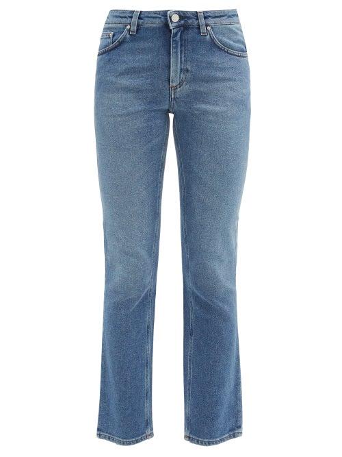 Matchesfashion.com Totme - Straight-leg Mid-rise Cropped Jeans - Womens - Denim
