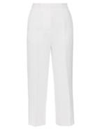 Rochas Wide-leg Cropped Crepe Trousers