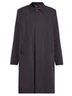 Matchesfashion.com Balenciaga - Boxy Shoulder Single Breasted Twill Overcoat - Mens - Navy