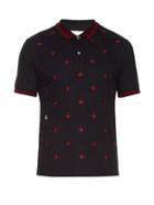 Gucci Bee And Star-embroidered Cotton Polo Shirt