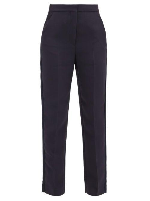 Matchesfashion.com Roksanda - Colwyn High-rise Cady Trousers - Womens - Navy