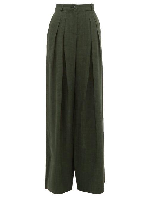 Matchesfashion.com Jacquemus - Avignon Canvas Wide Leg Trousers - Womens - Khaki