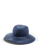 Matchesfashion.com Stephen Jones - Bewitched Net-veil Woven Hat - Womens - Navy