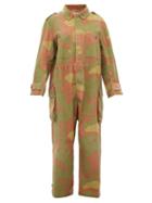 Matchesfashion.com Myar - Itp8c Camouflage Print Cotton Jumpsuit - Womens - Camouflage