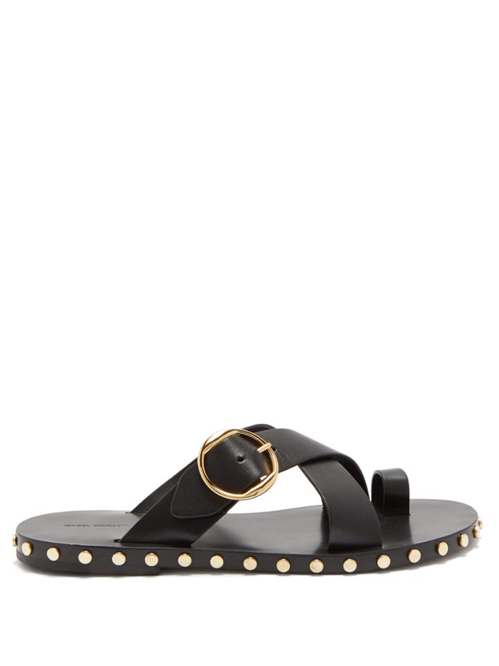 Isabel Marant Jonya Toe Ring Leather Sandals