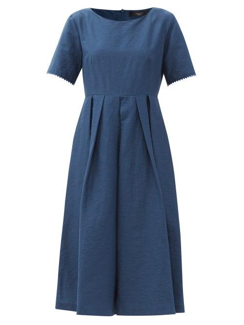 Matchesfashion.com Weekend Max Mara - Edere Dress - Womens - Dark Blue