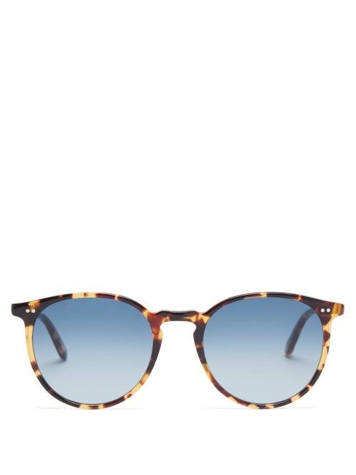 Mens Eyewear Garrett Leight - Morningside Round Cellulose-acetate Sunglasses - Mens - Tortoiseshell