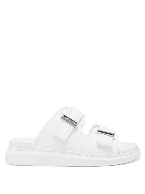 Mens Shoes Alexander Mcqueen - Hybrid Leather Sandals - Mens - White