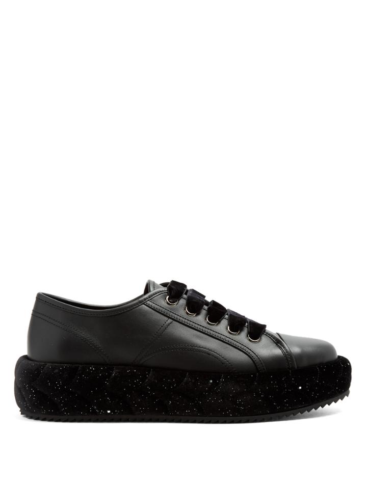 Marco De Vincenzo Plaited-detail Leather Low-top Trainers