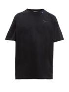 Matchesfashion.com Off-white - Oversized Partial Arrow Logo Cotton T Shirt - Mens - Black Silver