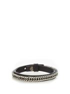 Givenchy Metal-chain Leather Bracelet