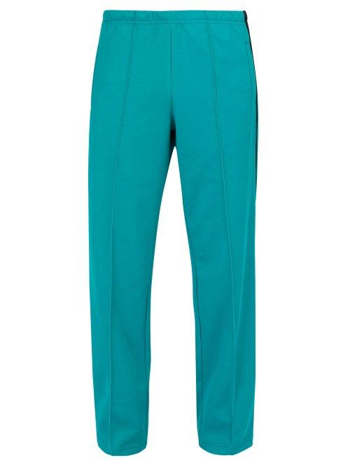 Matchesfashion.com Maison Margiela - Pleated Technical Jersey Track Pants - Mens - Blue
