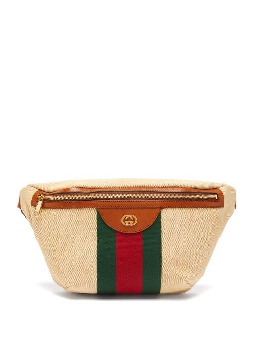 Matchesfashion.com Gucci - Gg Ophidia Canvas Belt Bag - Mens - Cream Multi