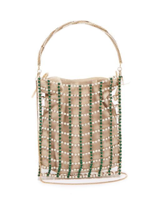 Matchesfashion.com Rosantica By Michela Panero - Rousseau Crystal Caged Clutch Bag - Womens - Crystal Multi