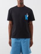 Jw Anderson - Elephant-embroidered Cotton-jersey T-shirt - Mens - Black