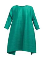 Matchesfashion.com Pleats Please Issey Miyake - Buttoned Side Tech Pleated Dress - Womens - Green