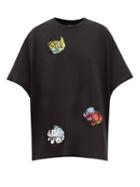 Raf Simons - Logo-pocket Oversized Cotton-jersey T-shirt - Womens - Black