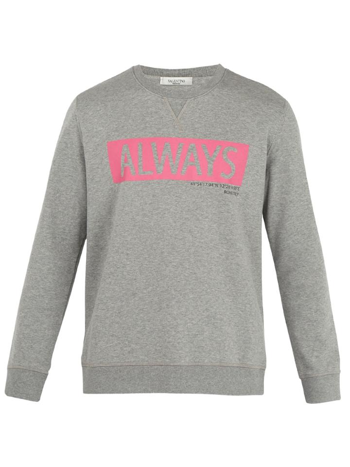 Valentino Always-print Cotton-blend Sweatshirt