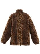 Balenciaga - Leopard-print Faux-fur Jacket - Womens - Multi