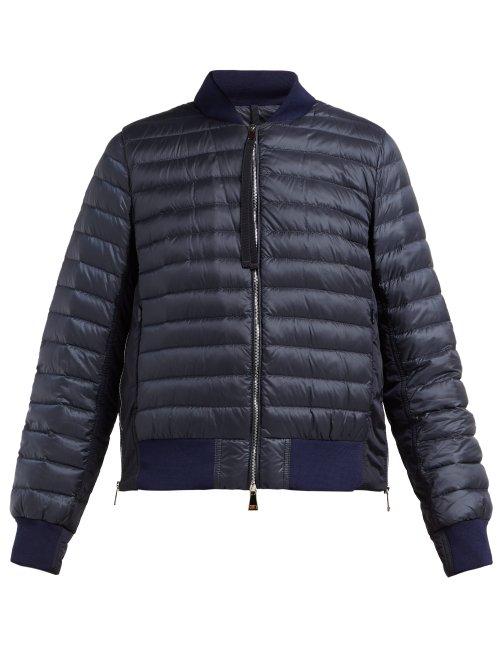 Matchesfashion.com Moncler - Rome Quilted Down Bomber Jacket - Womens - Navy