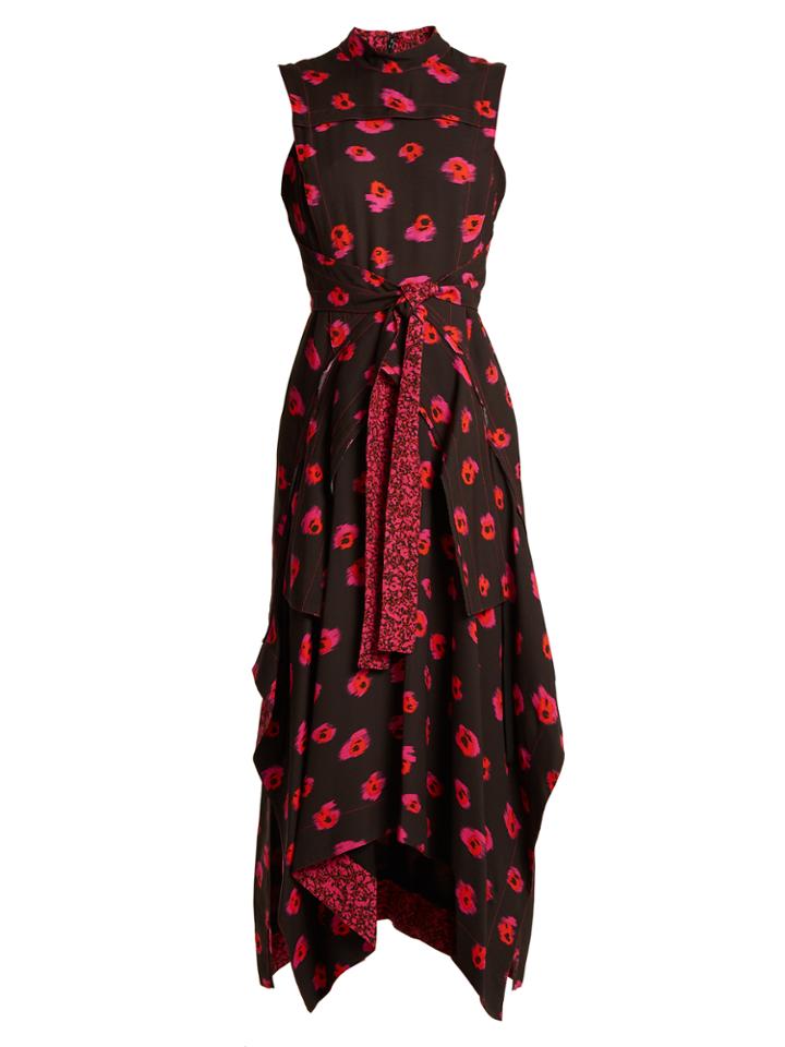 Proenza Schouler Adena Floral-print Crepe Dress