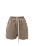 Matchesfashion.com Moncler + Rick Owens - Elasticated-waist Padded Shell Shorts - Womens - Brown