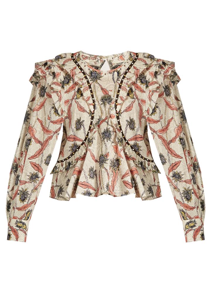Isabel Marant Uster Floral-print Cotton Top